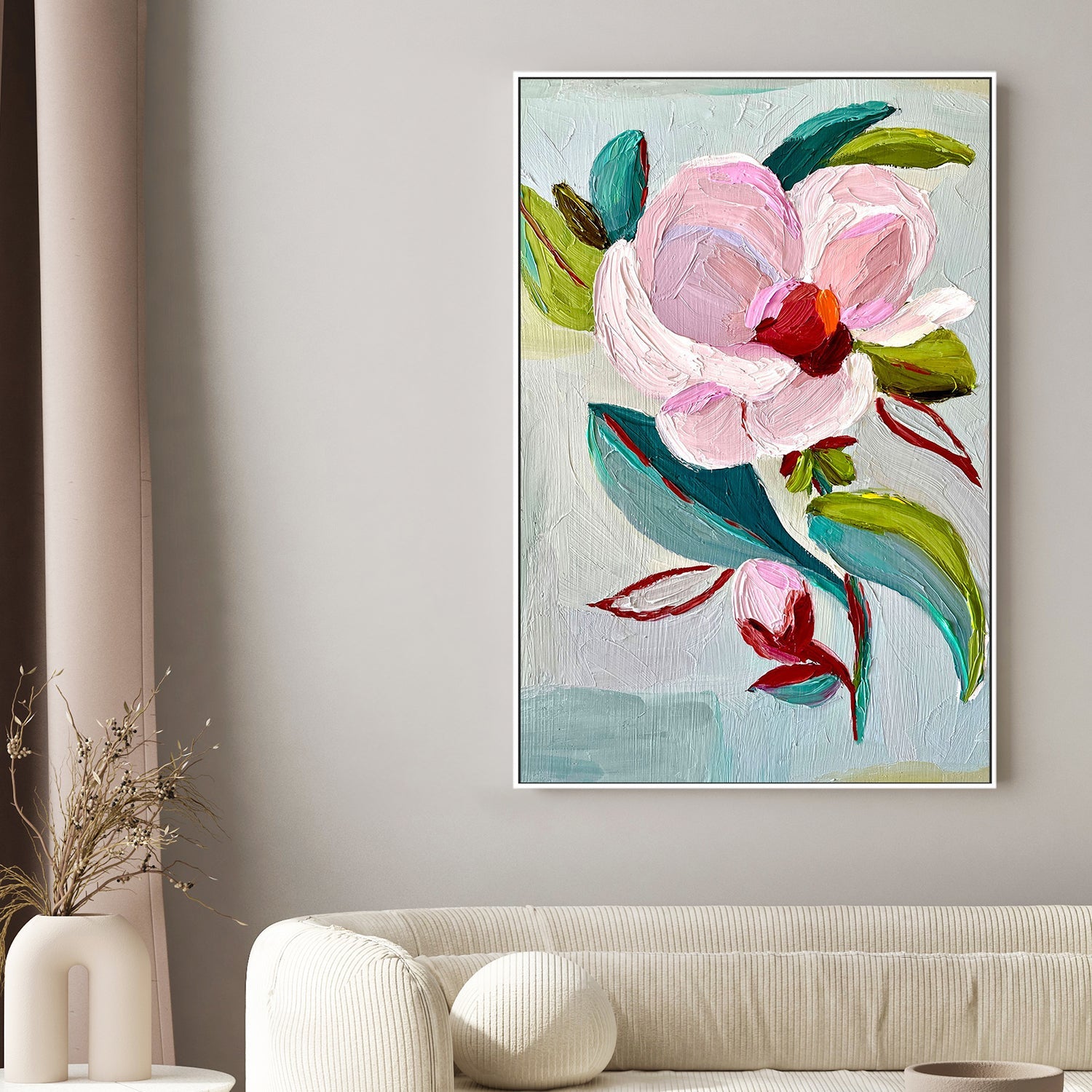 wall-art-print-canvas-poster-framed-Wild Bloomon Grey , By Kelly Angelovic-2
