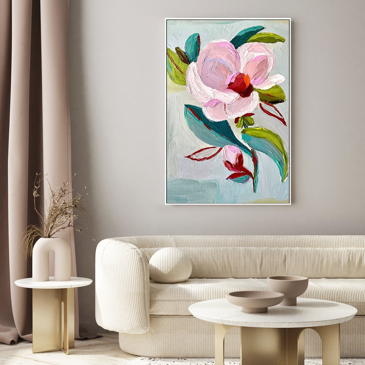 wall-art-print-canvas-poster-framed-Wild Bloomon Grey , By Kelly Angelovic-7