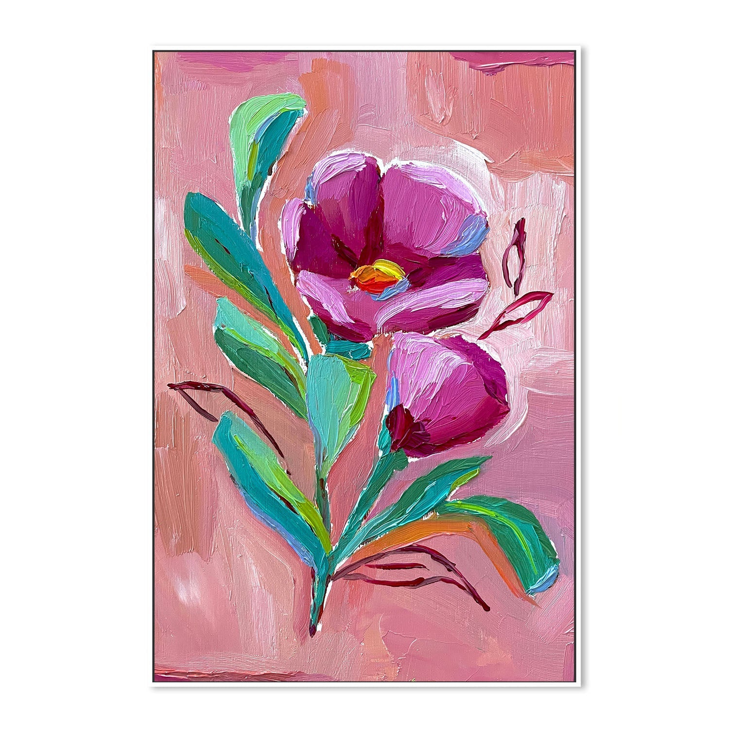 wall-art-print-canvas-poster-framed-Wild Bloomon Mauve , By Kelly Angelovic-5