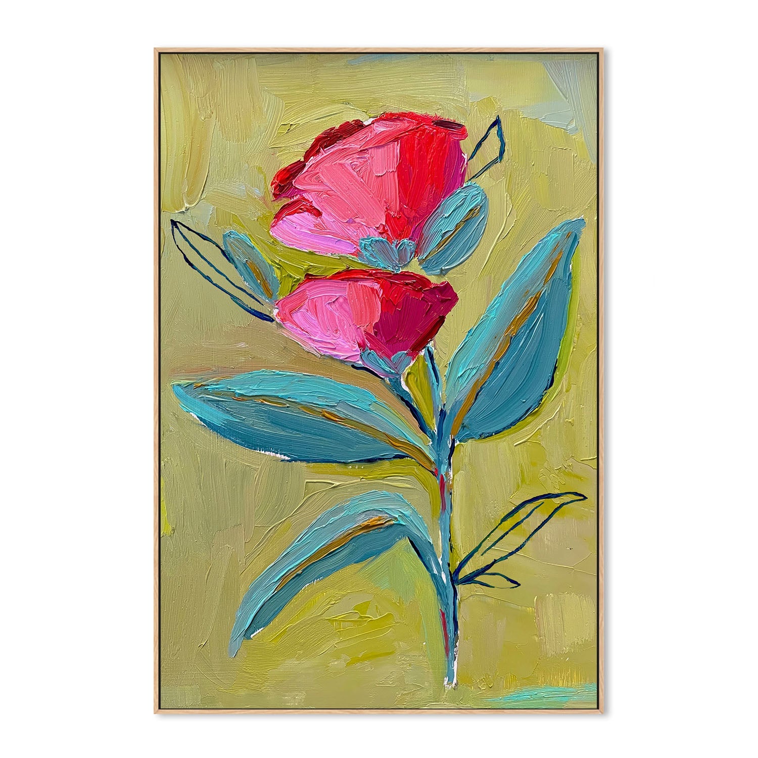 wall-art-print-canvas-poster-framed-Wild Bloomon Ochre , By Kelly Angelovic-4