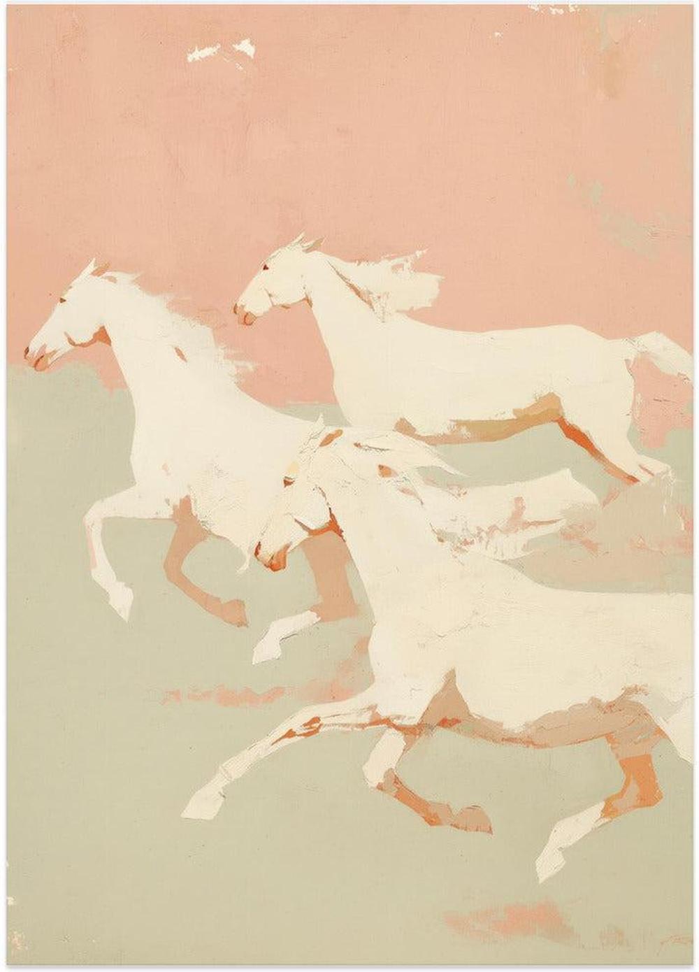 wall-art-print-canvas-poster-framed-Wild horses , By Treechild-1