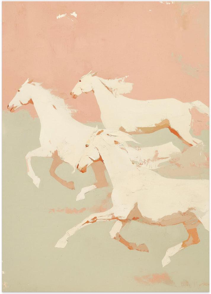 wall-art-print-canvas-poster-framed-Wild horses , By Treechild-1