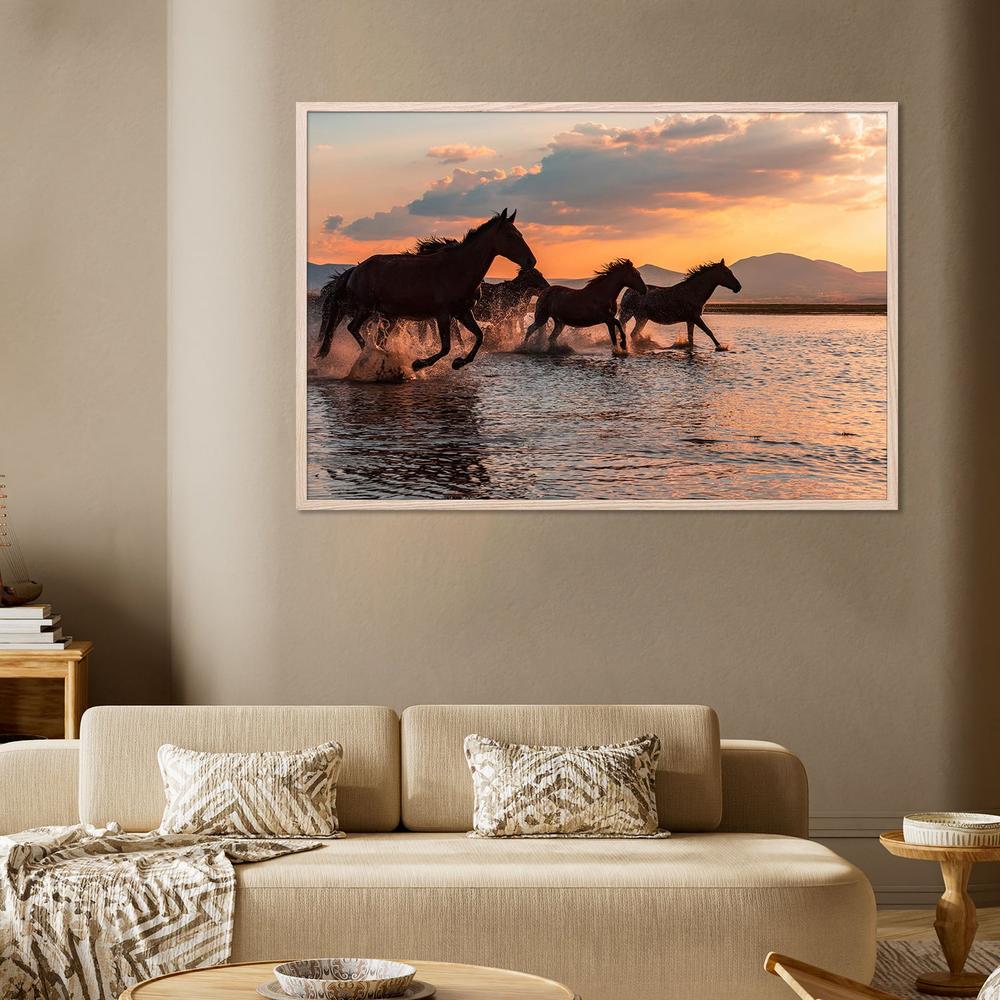 wall-art-print-canvas-poster-framed-Wild Horses Sunset Run-7