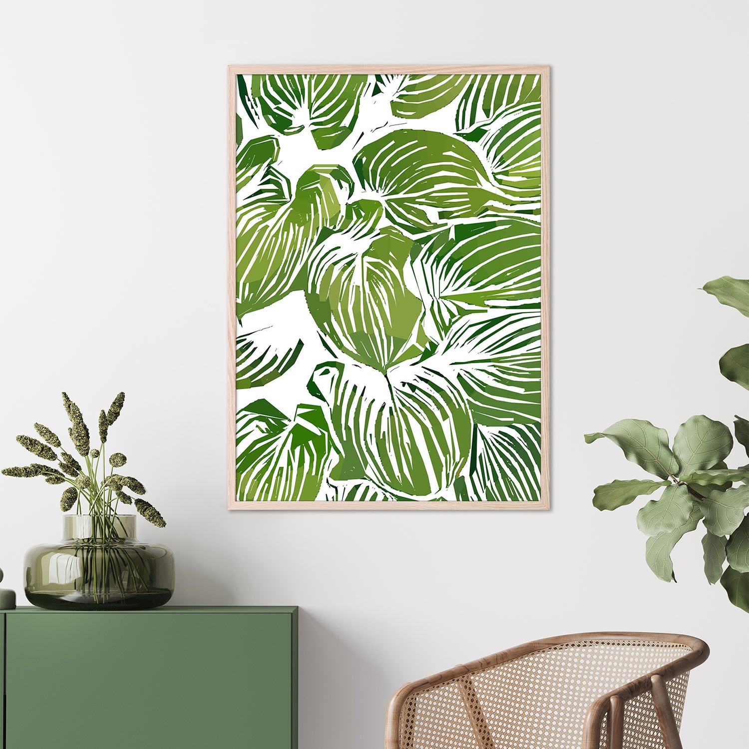 wall-art-print-canvas-poster-framed-Wild Leaves, Style C-9