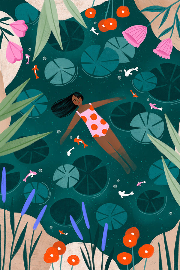 wall-art-print-canvas-poster-framed-Wild Swimming-1