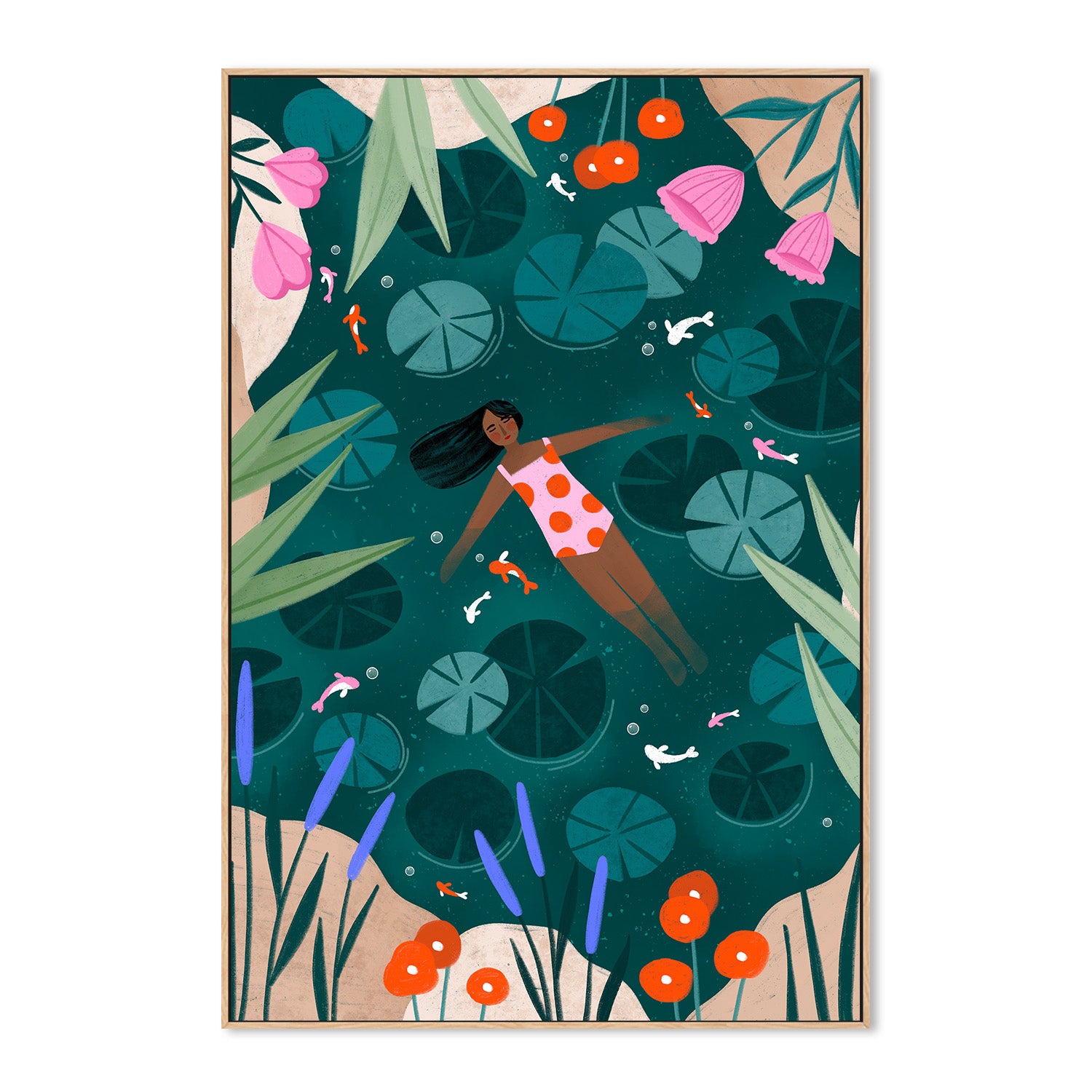 wall-art-print-canvas-poster-framed-Wild Swimming-4