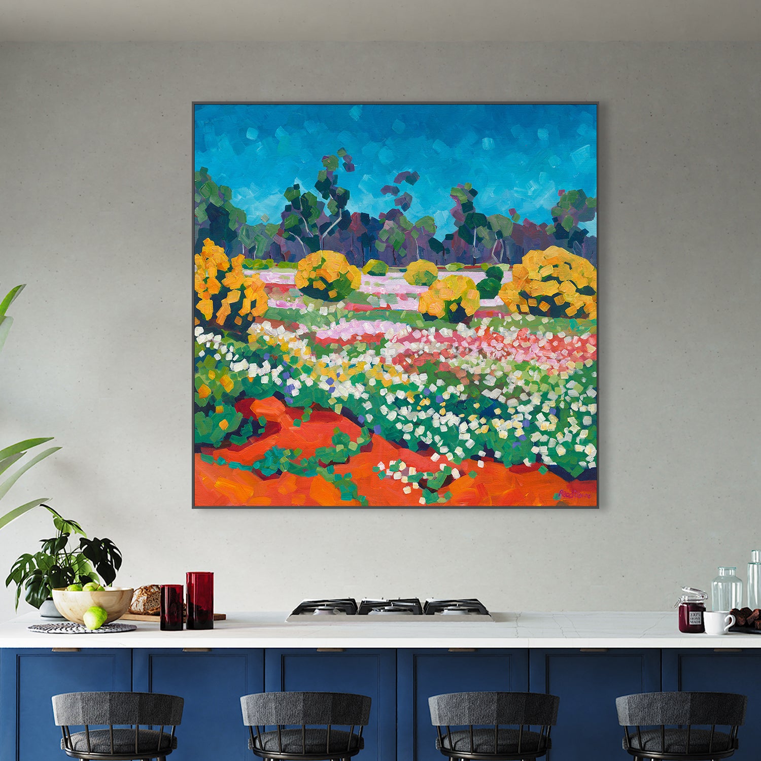 wall-art-print-canvas-poster-framed-Wildflowers Out Back-2