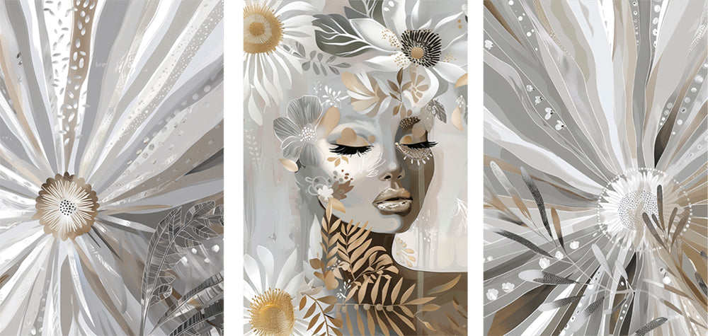 wall-art-print-canvas-poster-framed-Wildlace, Style A, Style B, Style C, Set Of 3-1