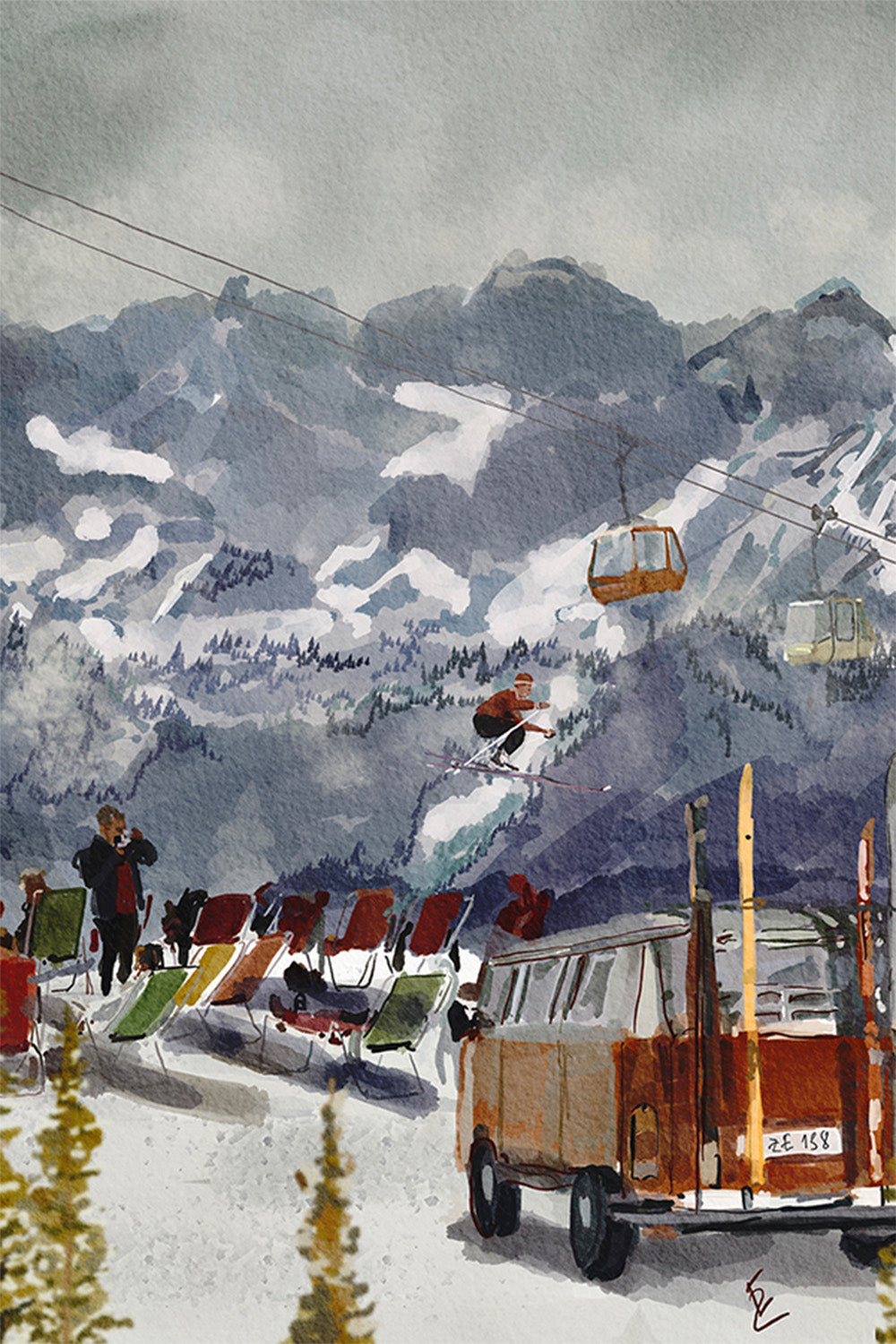 wall-art-print-canvas-poster-framed-Winter beach-1