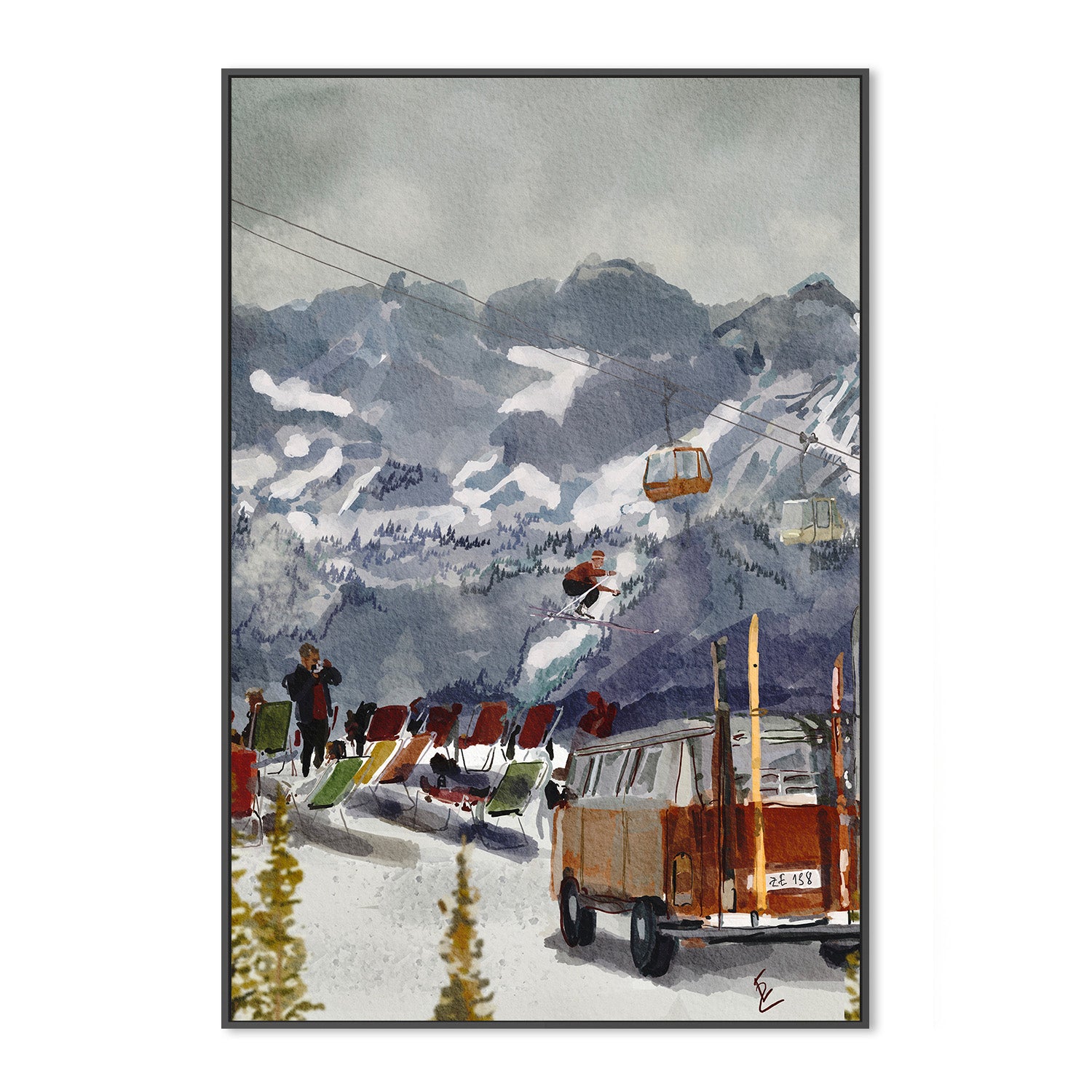 wall-art-print-canvas-poster-framed-Winter beach-3