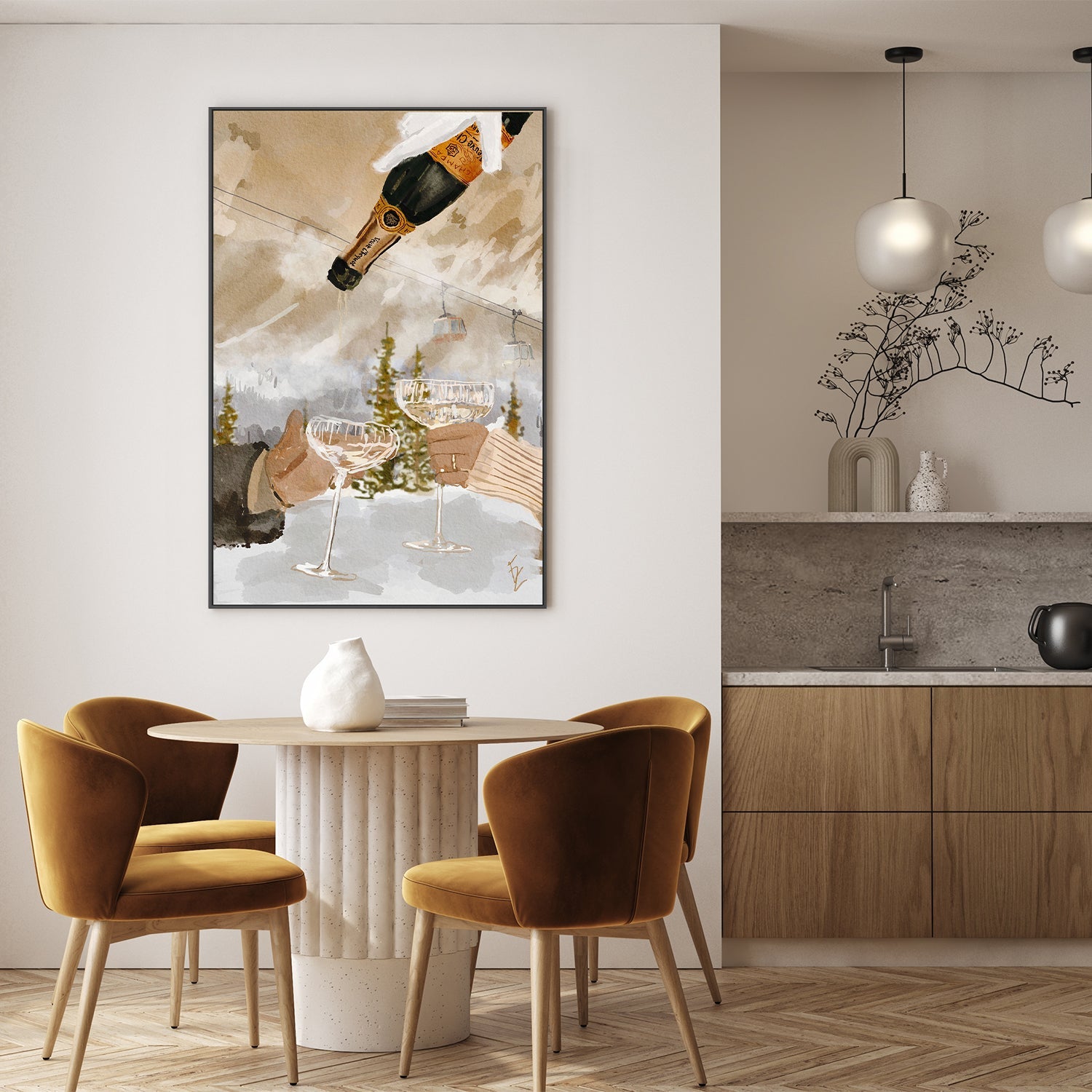 wall-art-print-canvas-poster-framed-Winter Champagne , By Ekaterina Zagorska-7