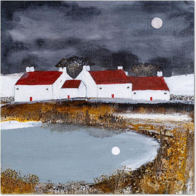 wall-art-print-canvas-poster-framed-Winter Moon-by-Louise O'hara-Gioia Wall Art