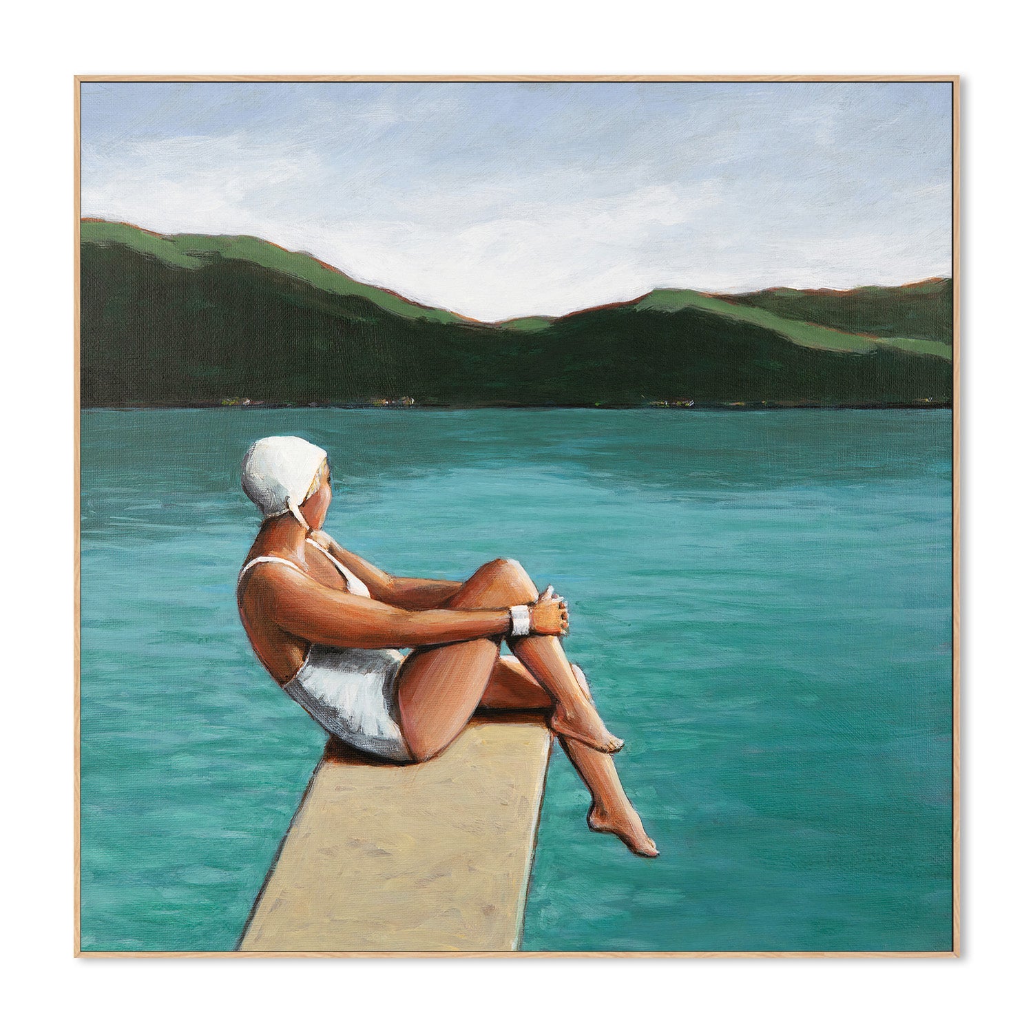 wall-art-print-canvas-poster-framed-Woman At Lake , By Sarah Morrissette-4