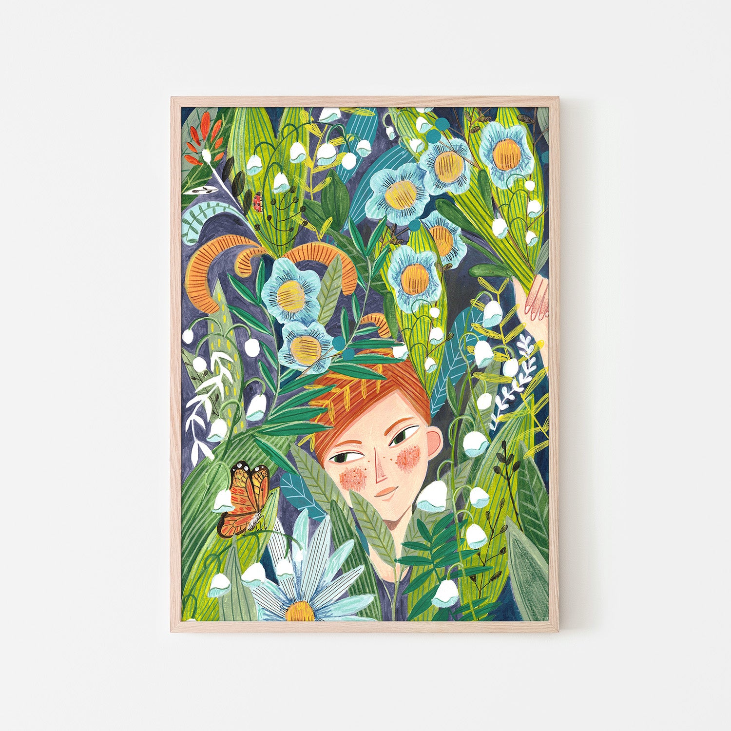 wall-art-print-canvas-poster-framed-Woman in nature-6