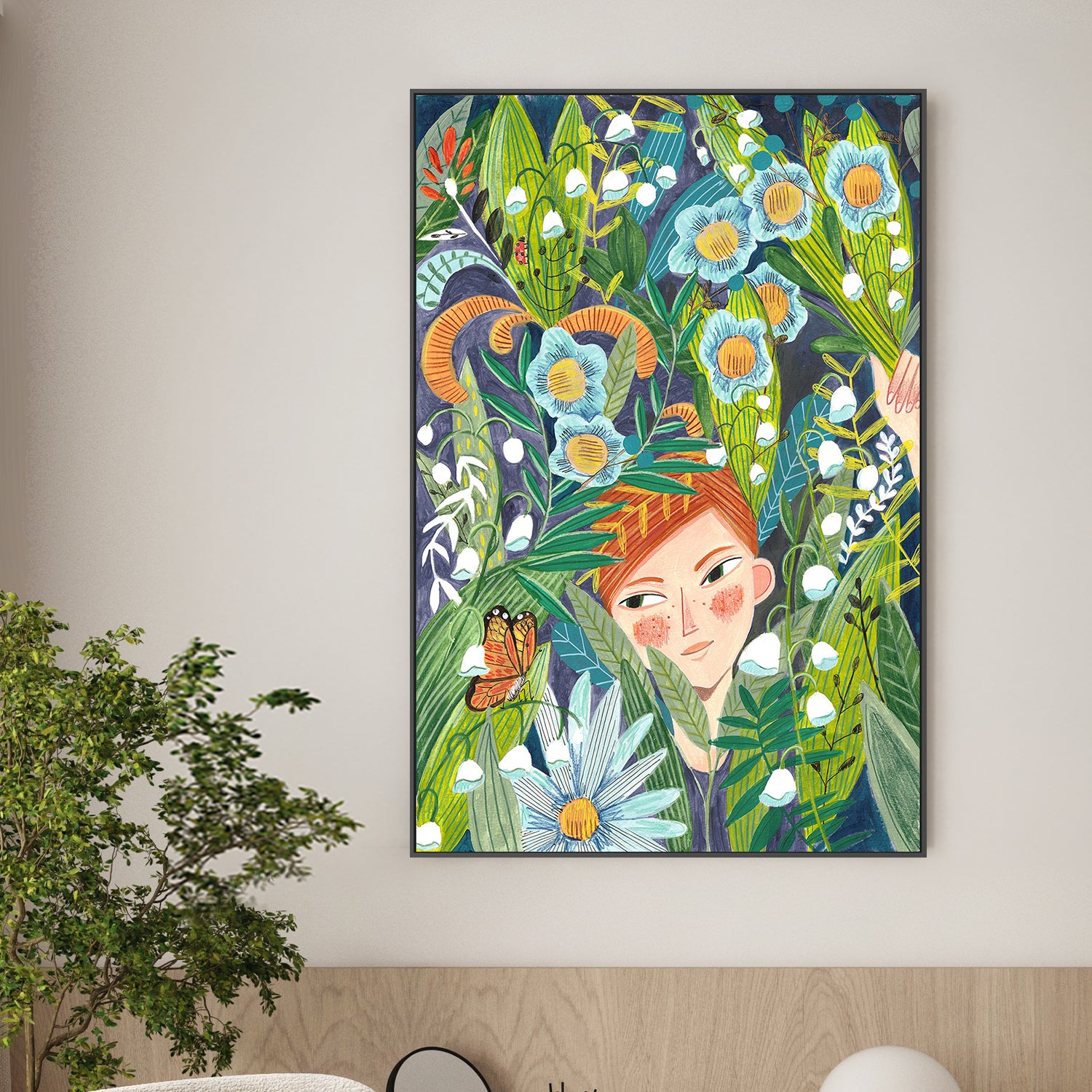 wall-art-print-canvas-poster-framed-Woman in nature-7