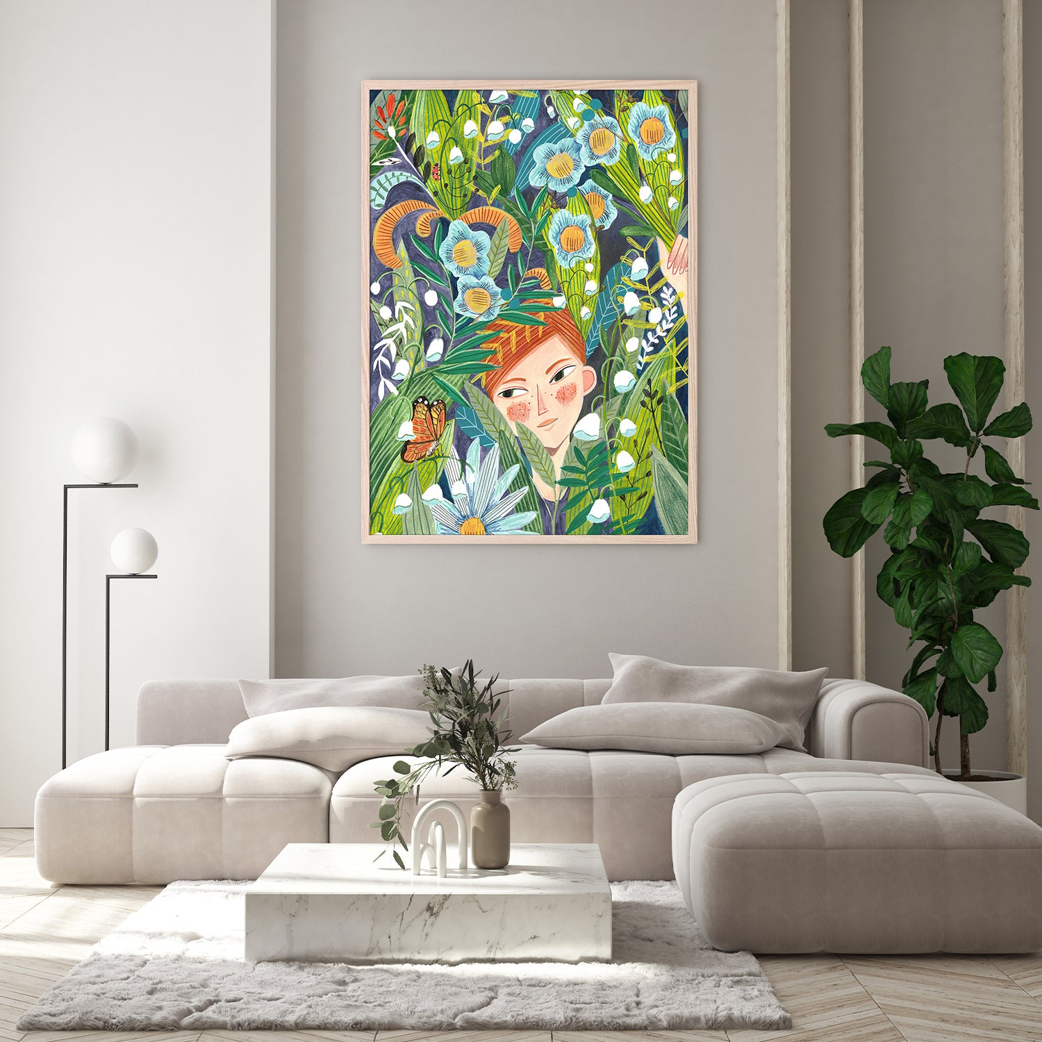 wall-art-print-canvas-poster-framed-Woman in nature-9