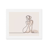 wall-art-print-canvas-poster-framed-Woman One Line Drawing, Body Illustration, Line Art-by-Gioia Wall Art-Gioia Wall Art
