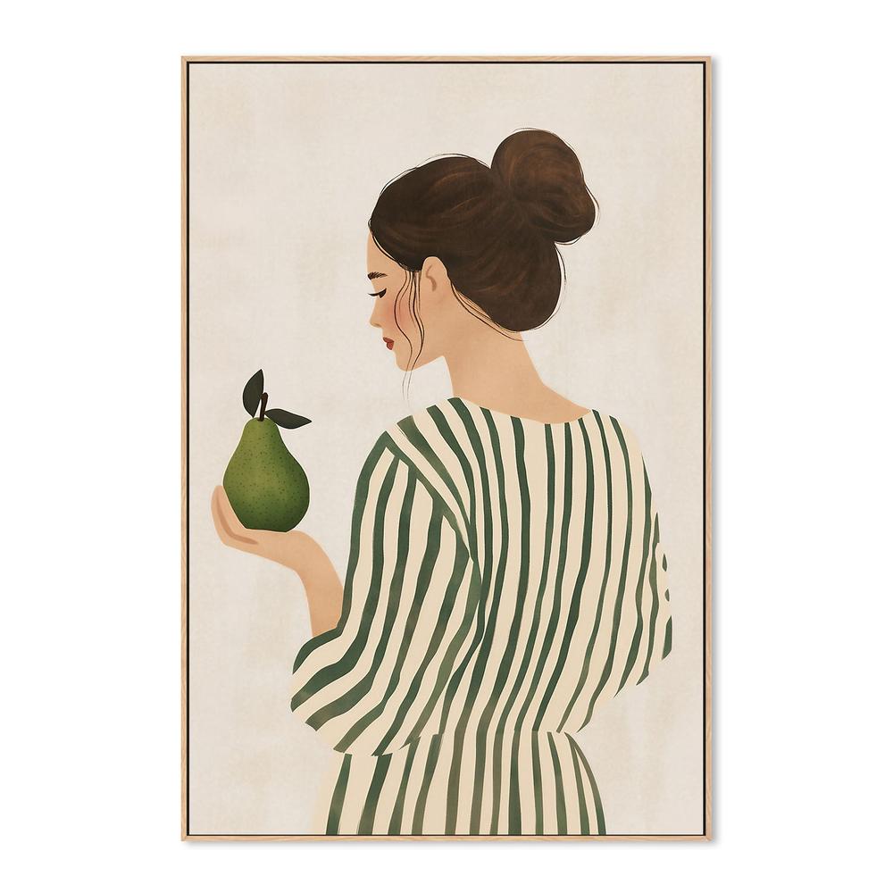wall-art-print-canvas-poster-framed-Woman With Green Pear-4