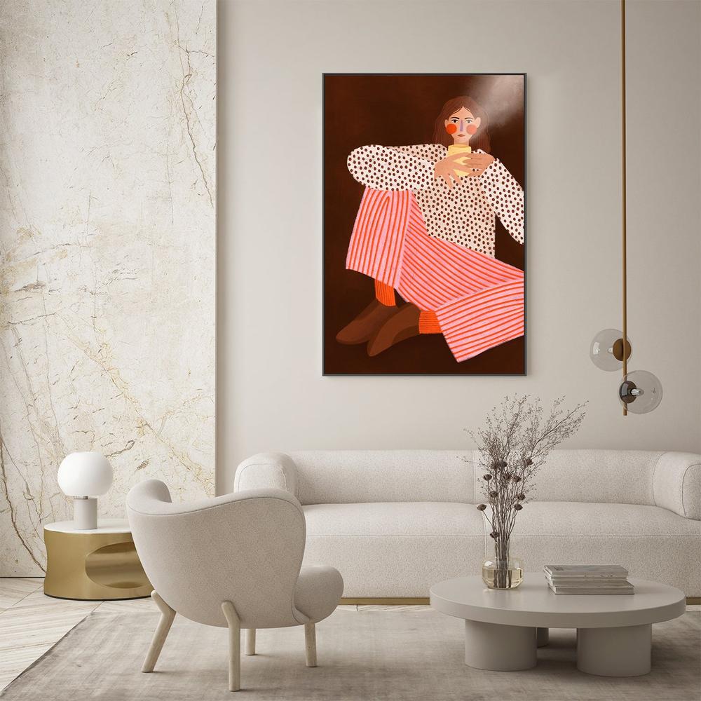 wall-art-print-canvas-poster-framed-Woman With the Cup of Tea-7