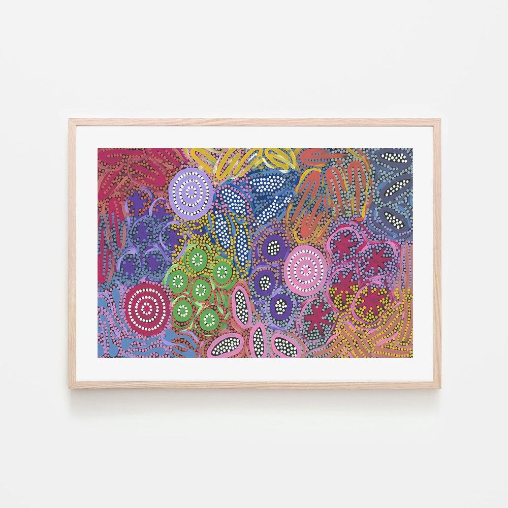 Woman’s Ceremony Dreaming By Michelle Possum Nungurrayi Aboriginal Painting Print