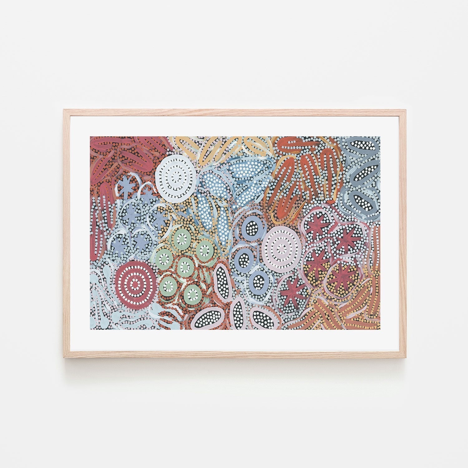 wall-art-print-canvas-poster-framed-Woman's Ceremony Dreaming, Style A-by-Michelle Possum Nungurrayi-Gioia Wall Art