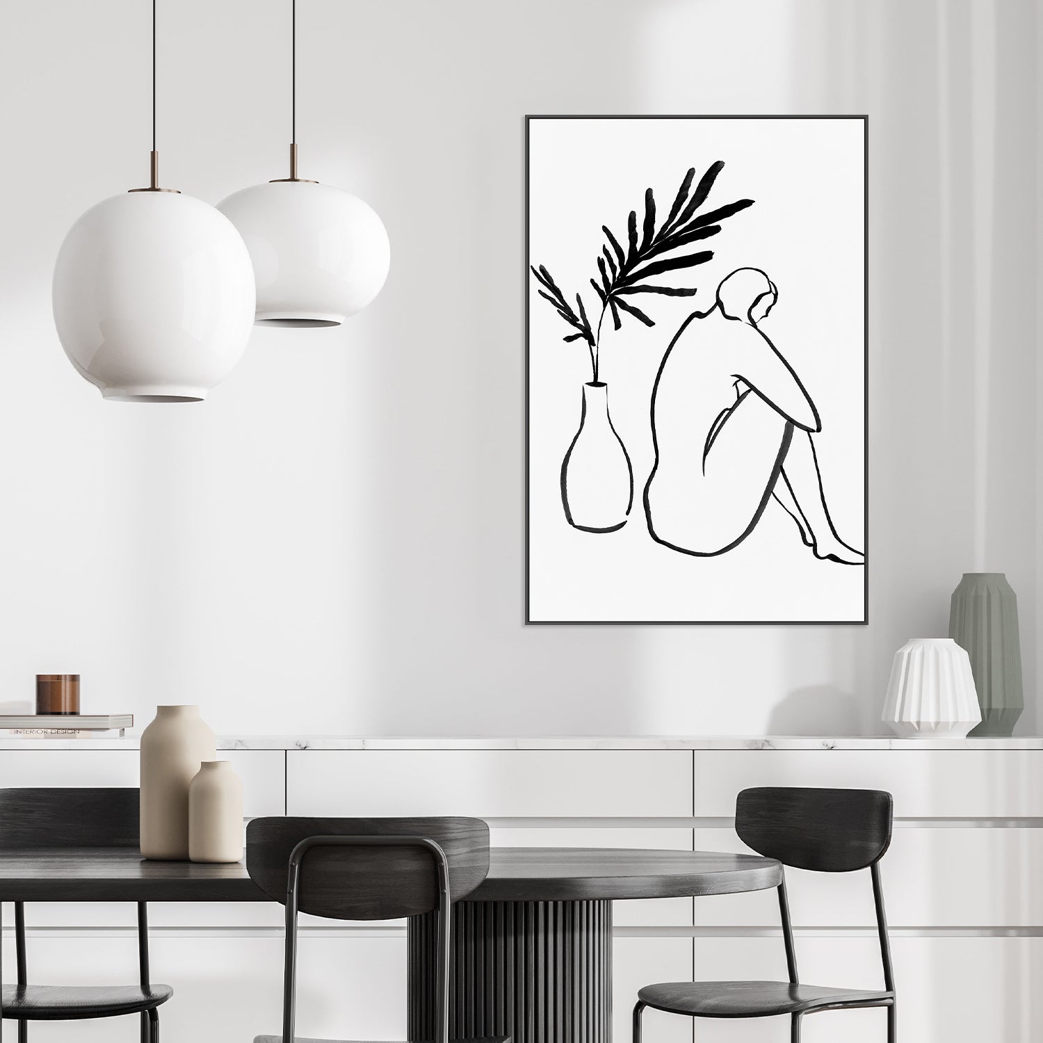 wall-art-print-canvas-poster-framed-Women And Vase-2