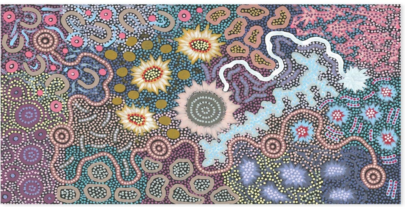 wall-art-print-canvas-poster-framed-Women's Gathering Bushtucker, By Azeza Possum , By Azeza Possum-GIOIA-WALL-ART