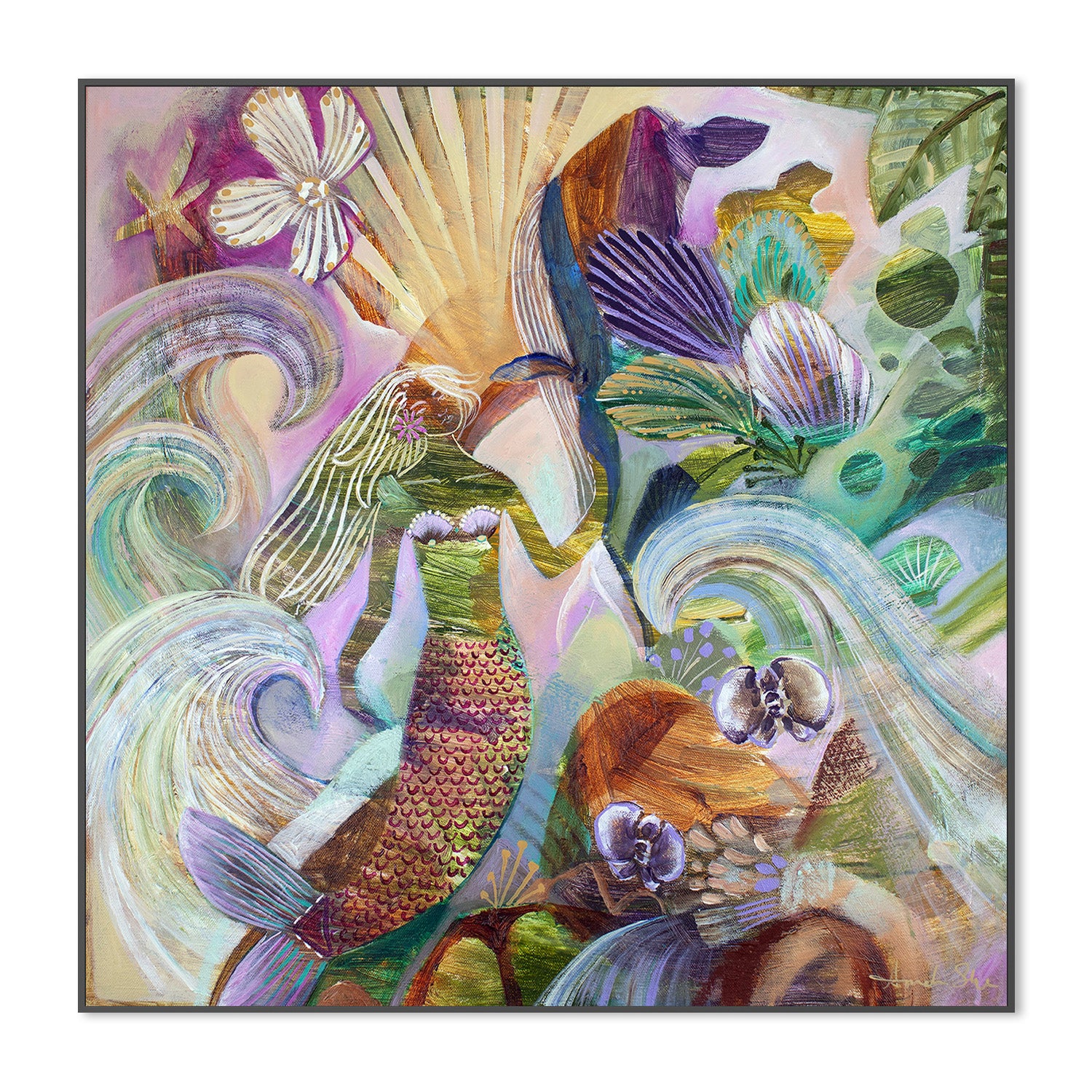 wall-art-print-canvas-poster-framed-Wonderland, Style B-3