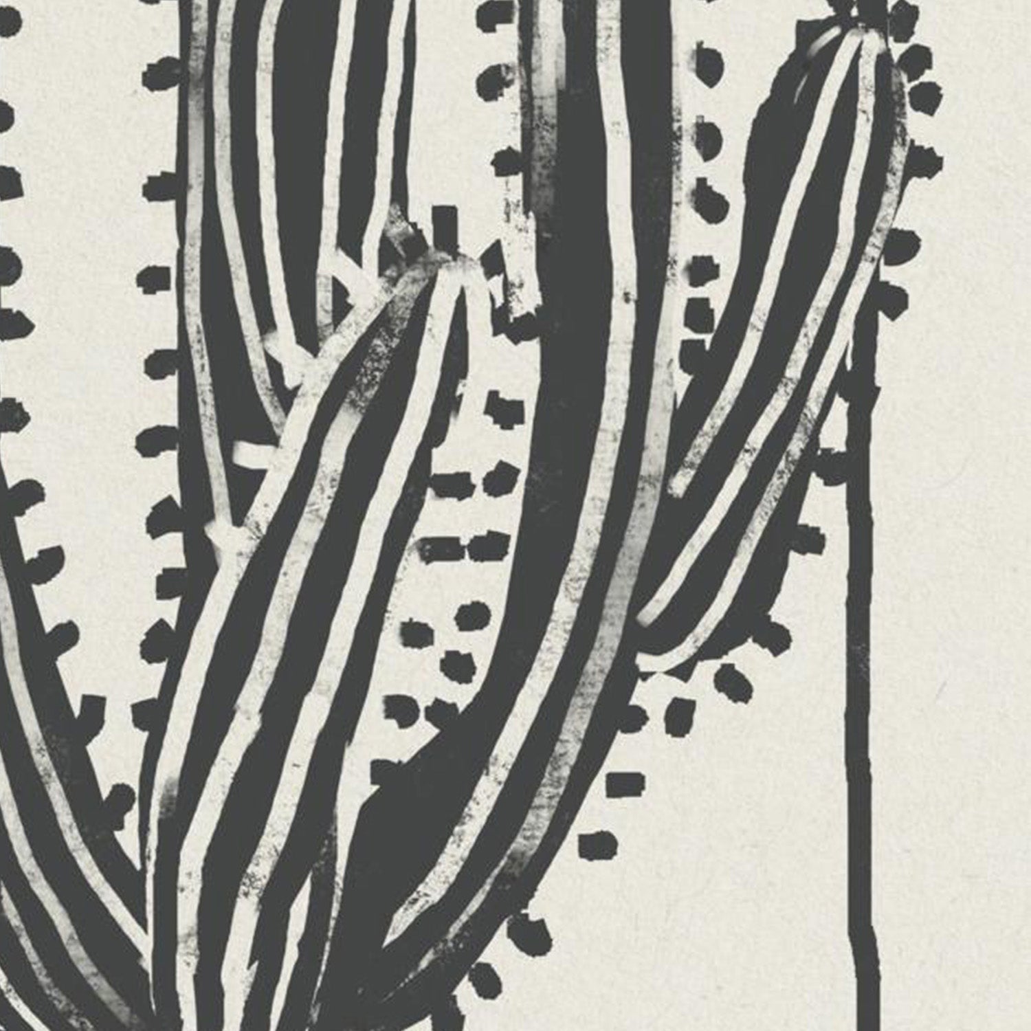 wall-art-print-canvas-poster-framed-Woodcut Cactus , Style B-11