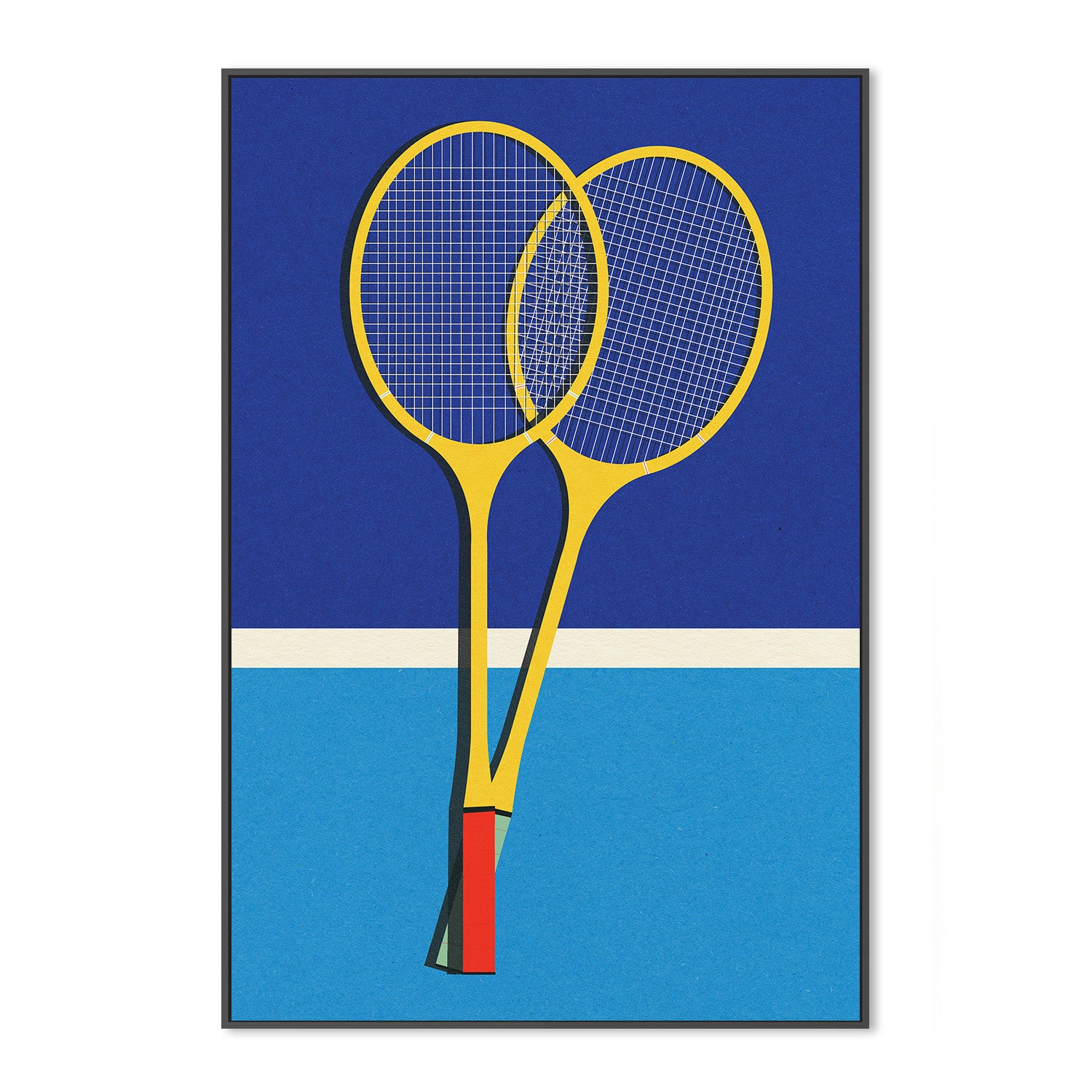 wall-art-print-canvas-poster-framed-Wooden Badminton Rackets-3