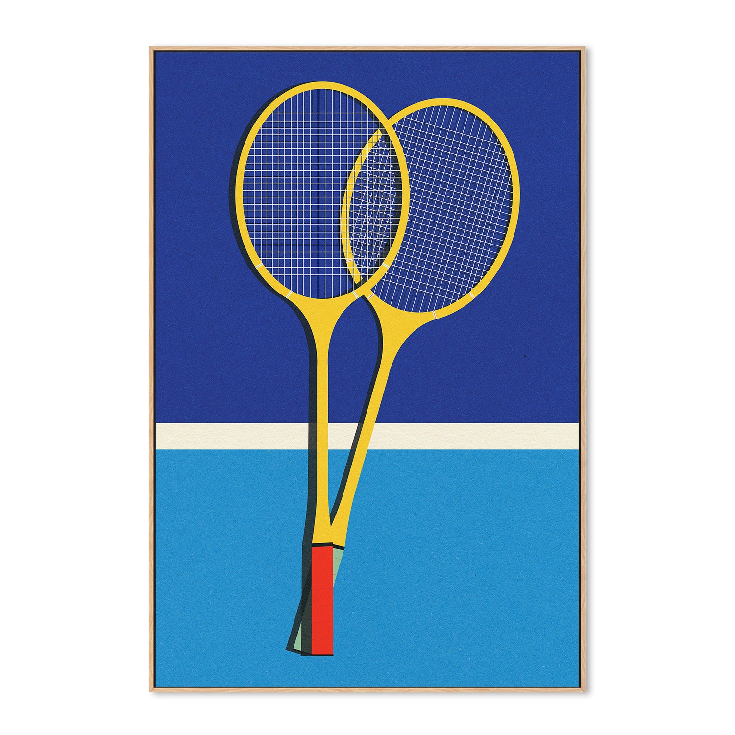 wall-art-print-canvas-poster-framed-Wooden Badminton Rackets-4