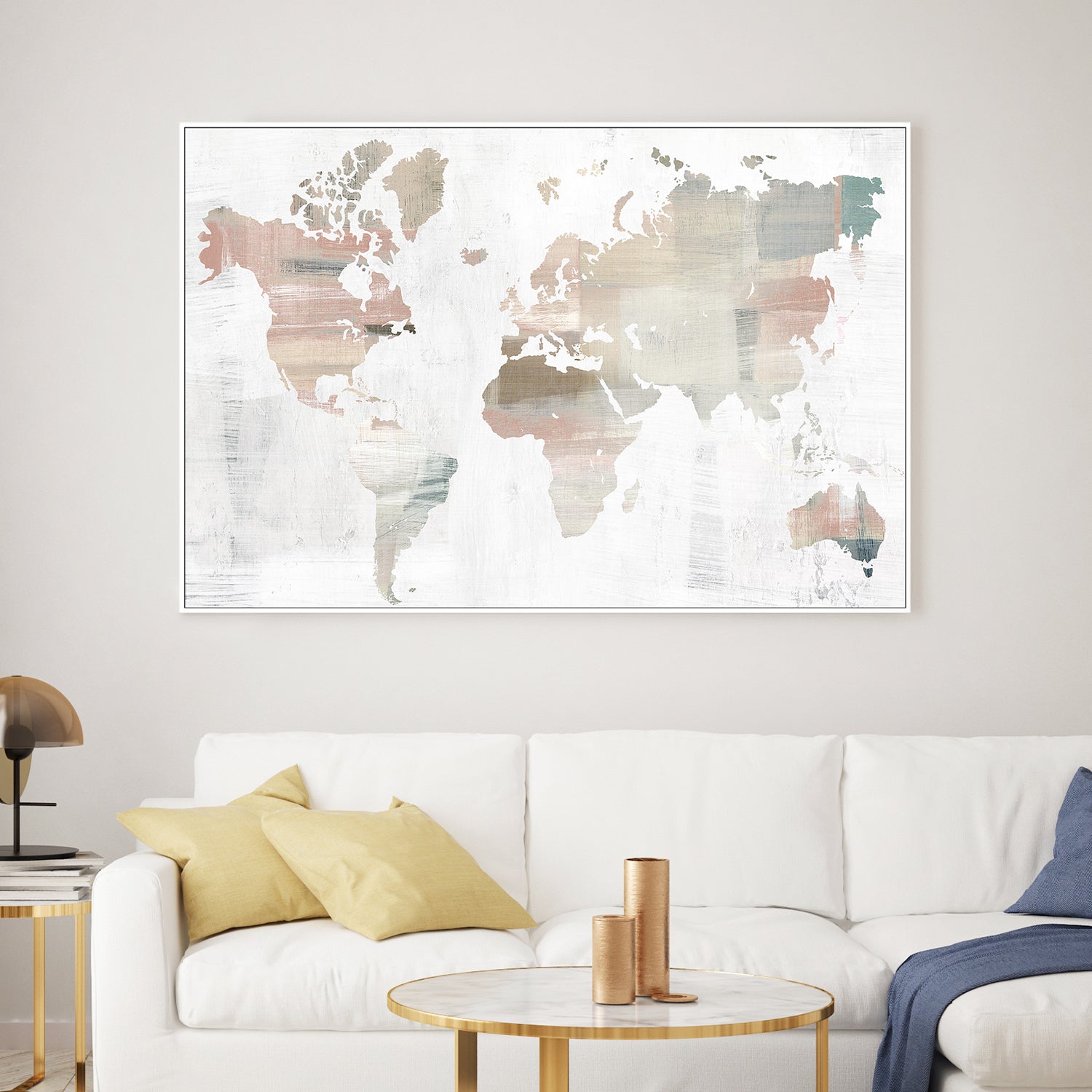 wall-art-print-canvas-poster-framed-World Traveler's Map , By Isabelle Z-2