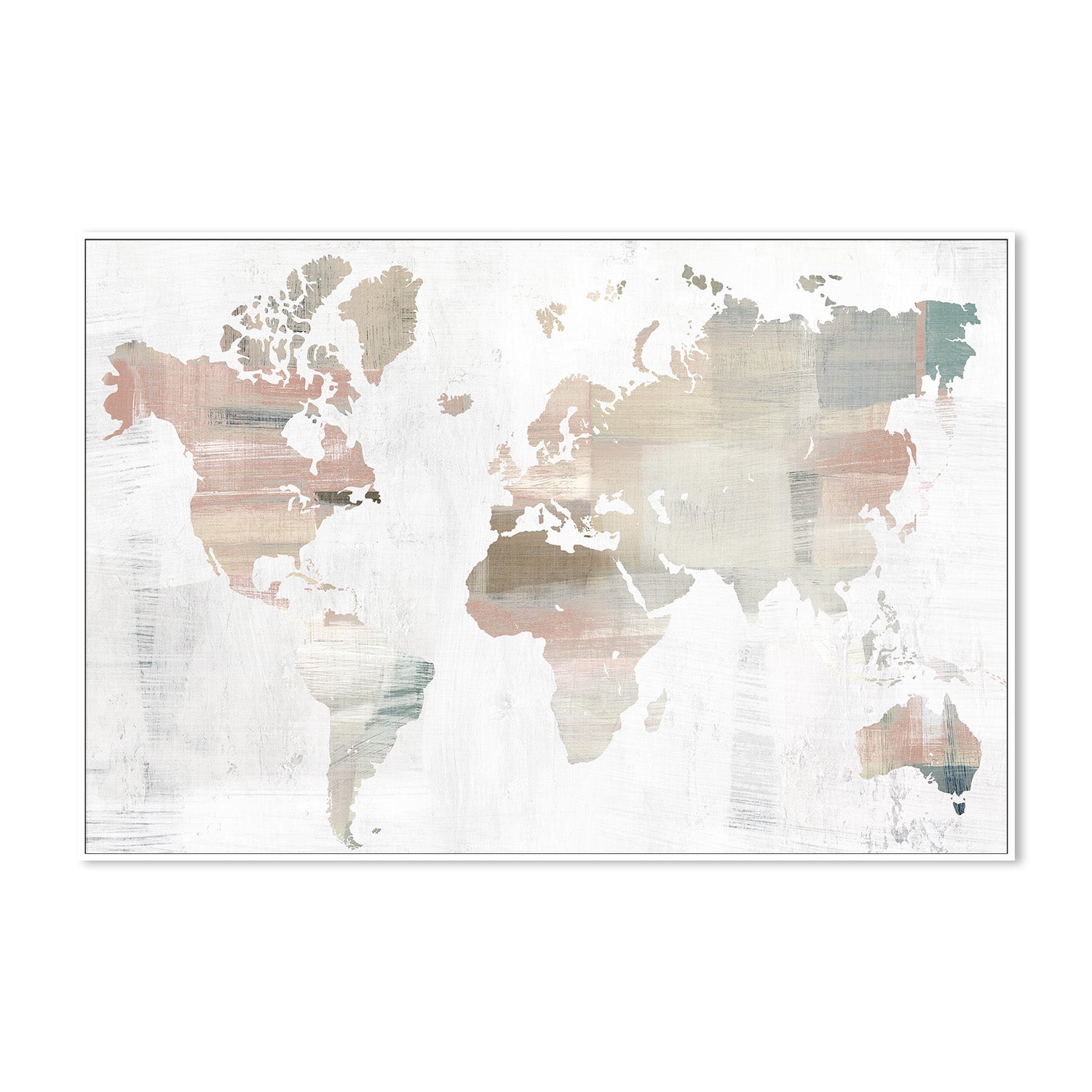 wall-art-print-canvas-poster-framed-World Traveler's Map , By Isabelle Z-5