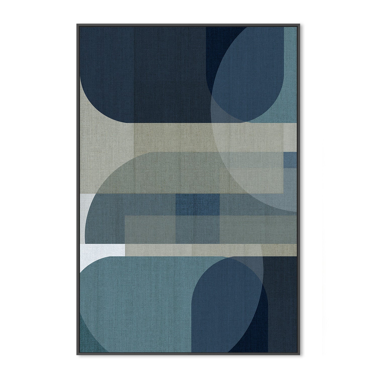 wall-art-print-canvas-poster-framed-Woven Blue Layers, Style C-3