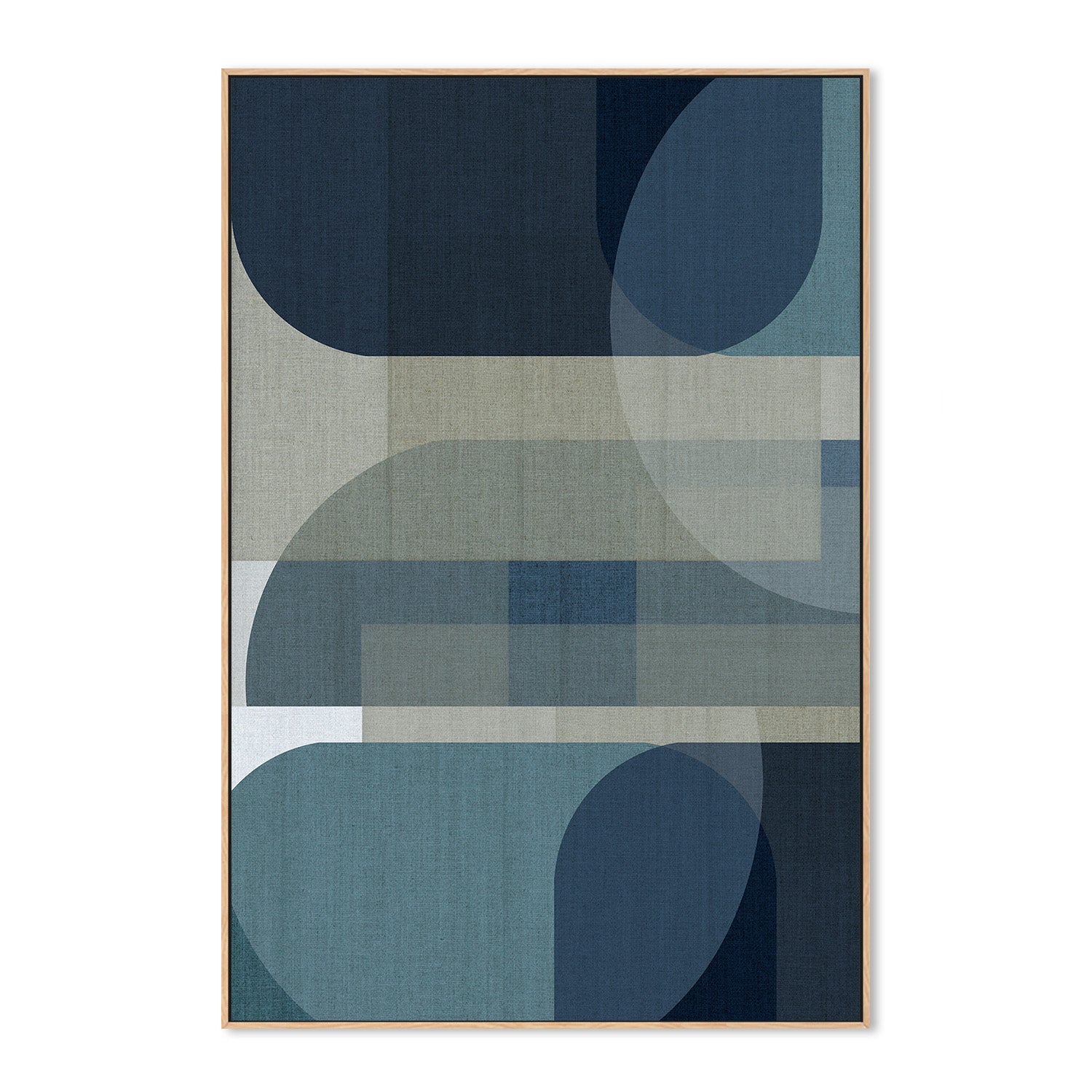 wall-art-print-canvas-poster-framed-Woven Blue Layers, Style C-4