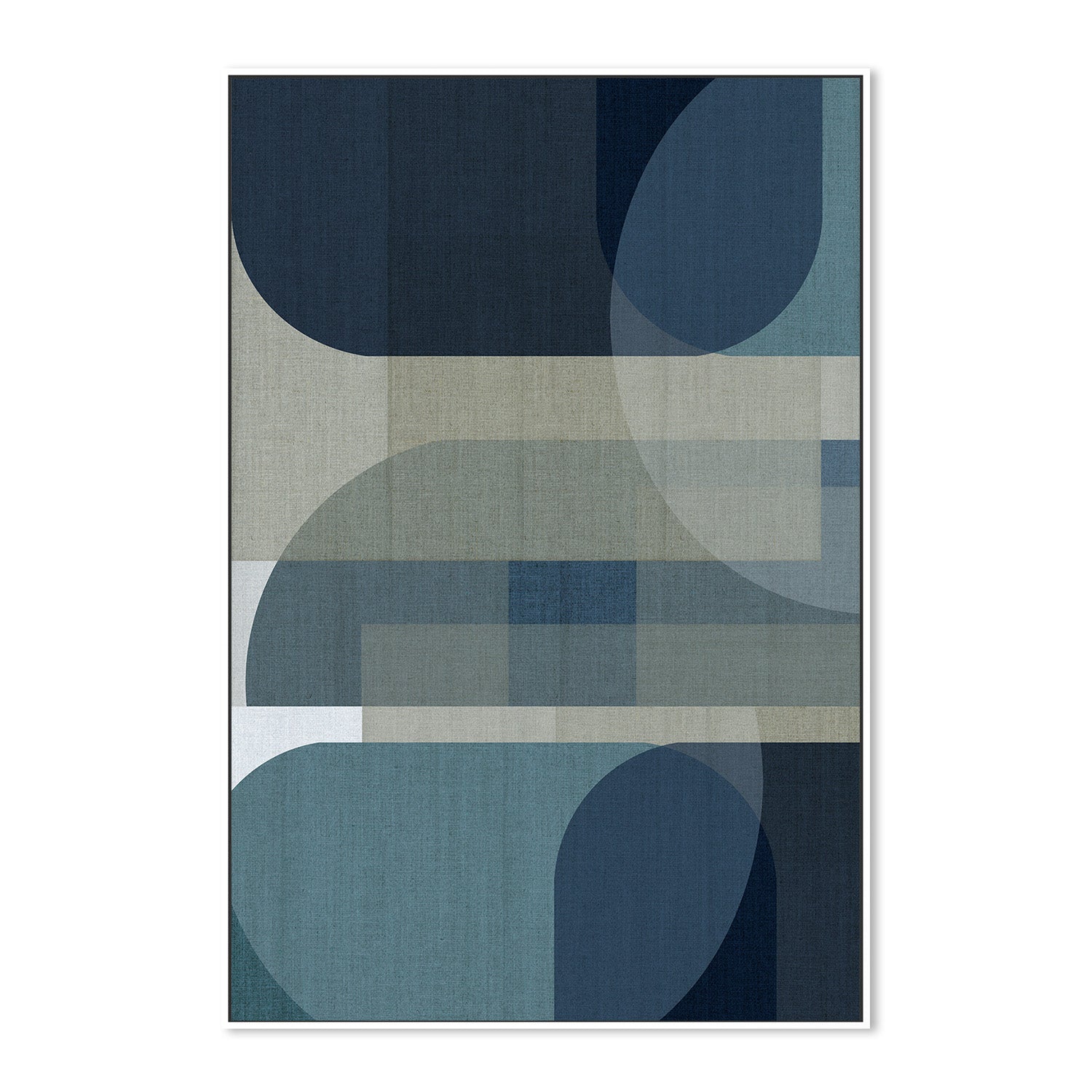 wall-art-print-canvas-poster-framed-Woven Blue Layers, Style C-5