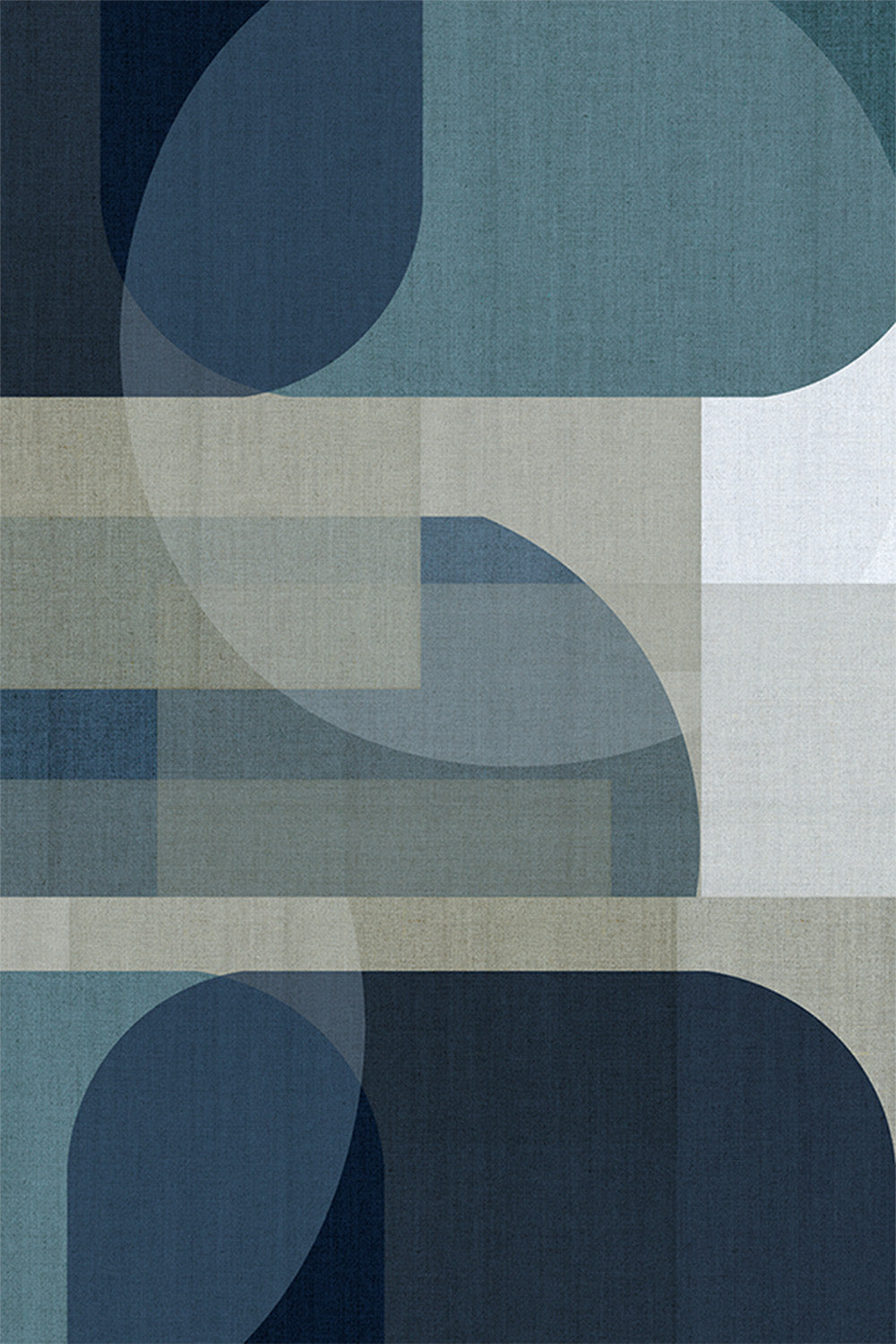 wall-art-print-canvas-poster-framed-Woven Blue Layers, Style D-1