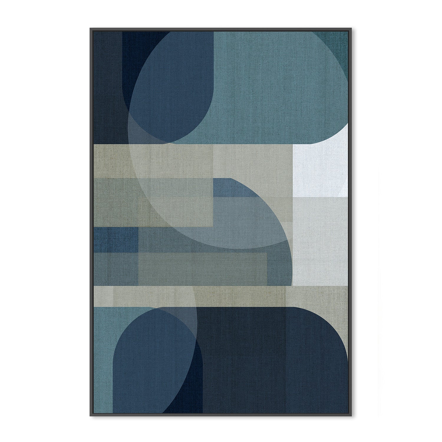 wall-art-print-canvas-poster-framed-Woven Blue Layers, Style D-3