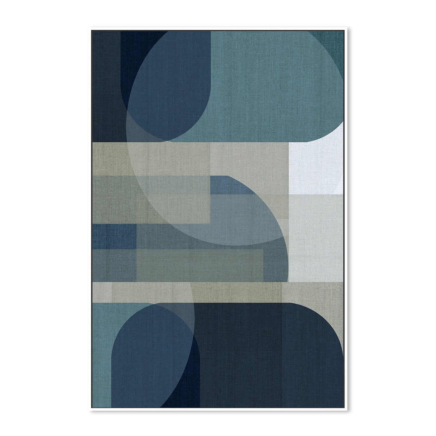 wall-art-print-canvas-poster-framed-Woven Blue Layers, Style D-5