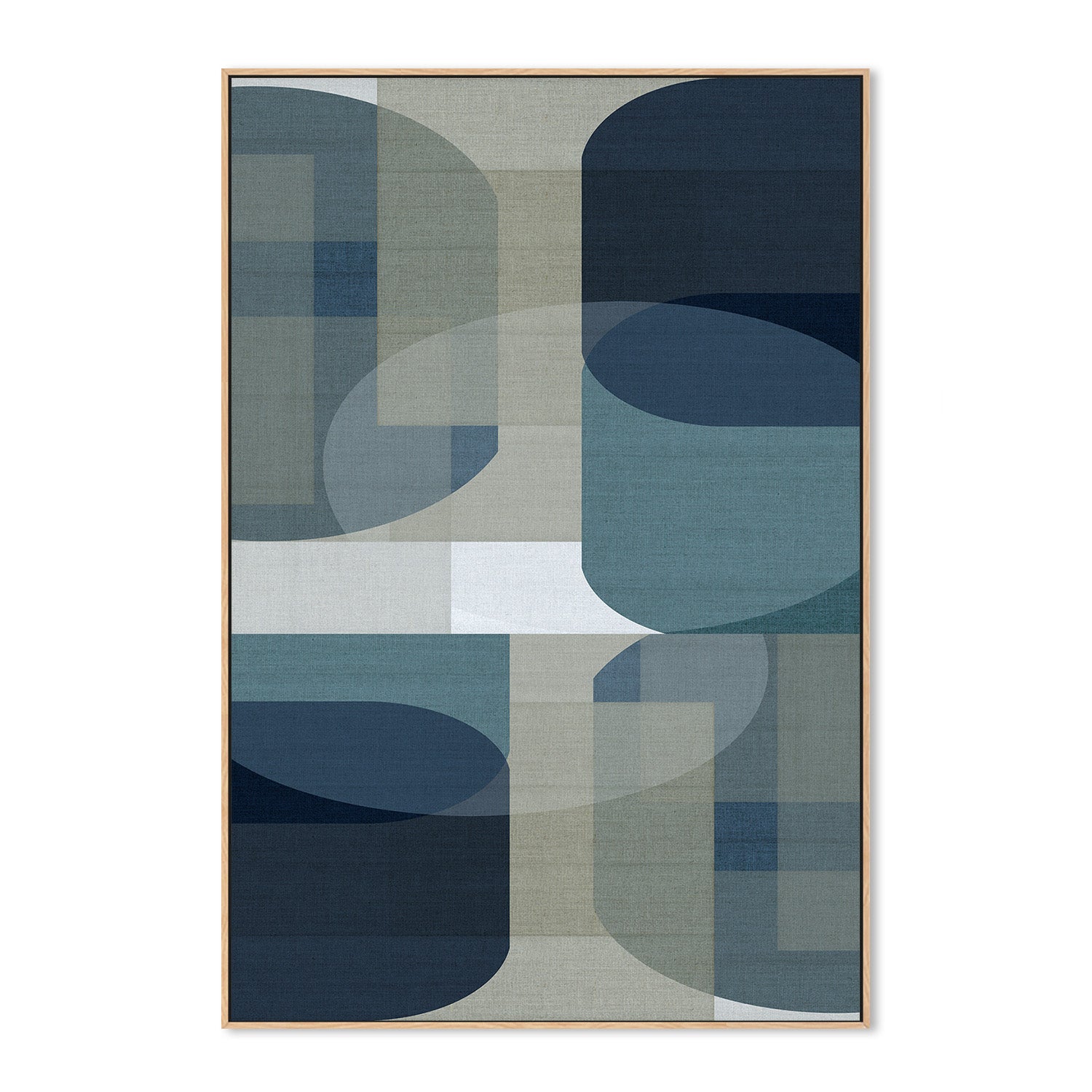 wall-art-print-canvas-poster-framed-Woven Blue Layers, Style E-4