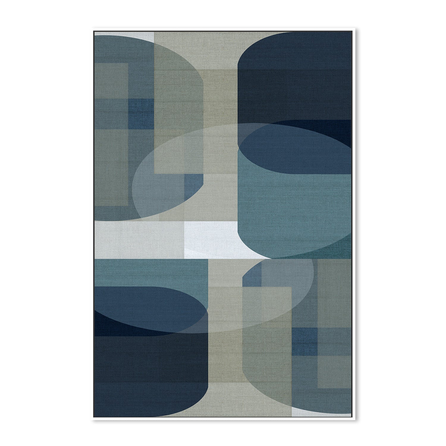 wall-art-print-canvas-poster-framed-Woven Blue Layers, Style E-5