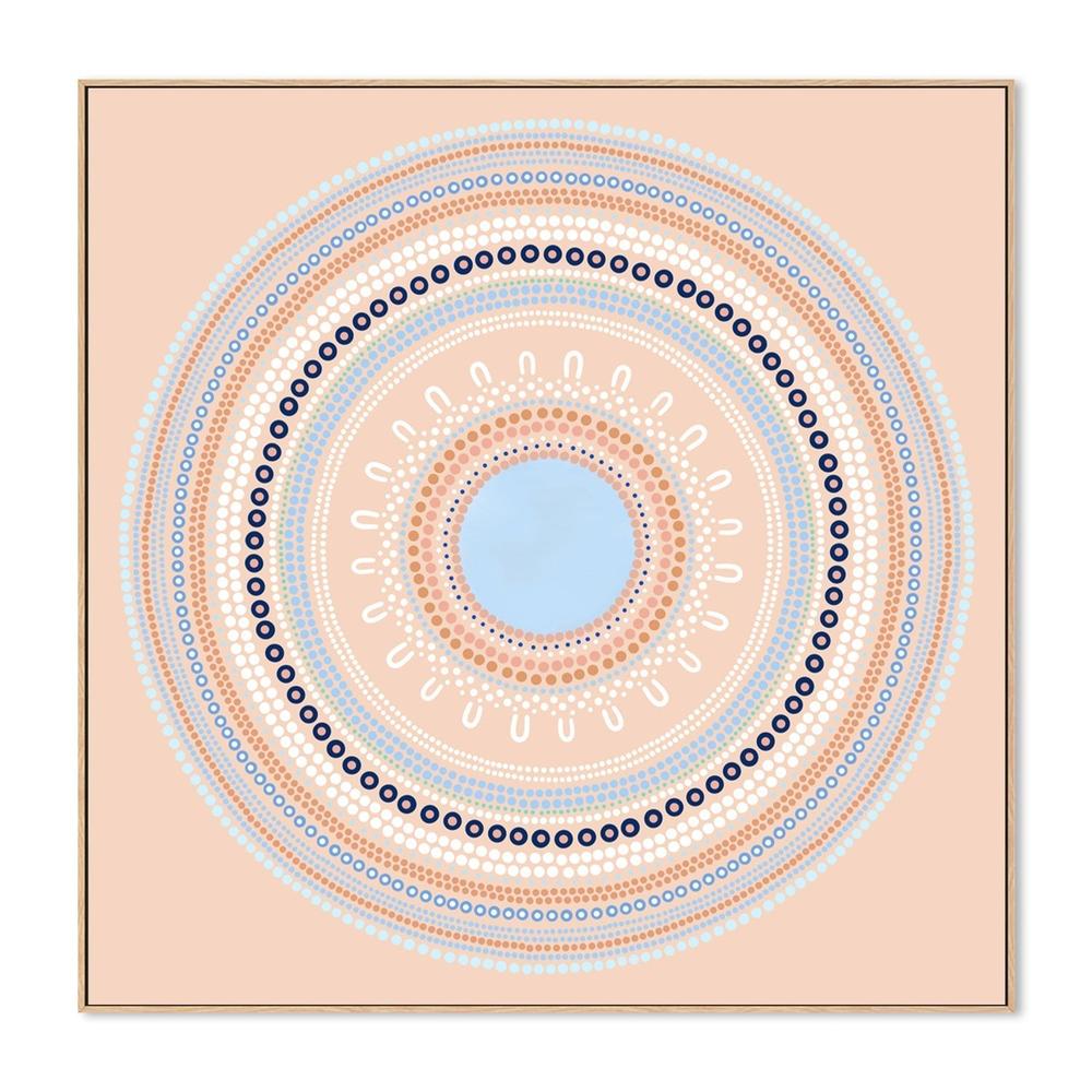 wall-art-print-canvas-poster-framed-Yarning Circle Gathering, Blue, Style B-by-Sherri Cummins-Gioia Wall Art