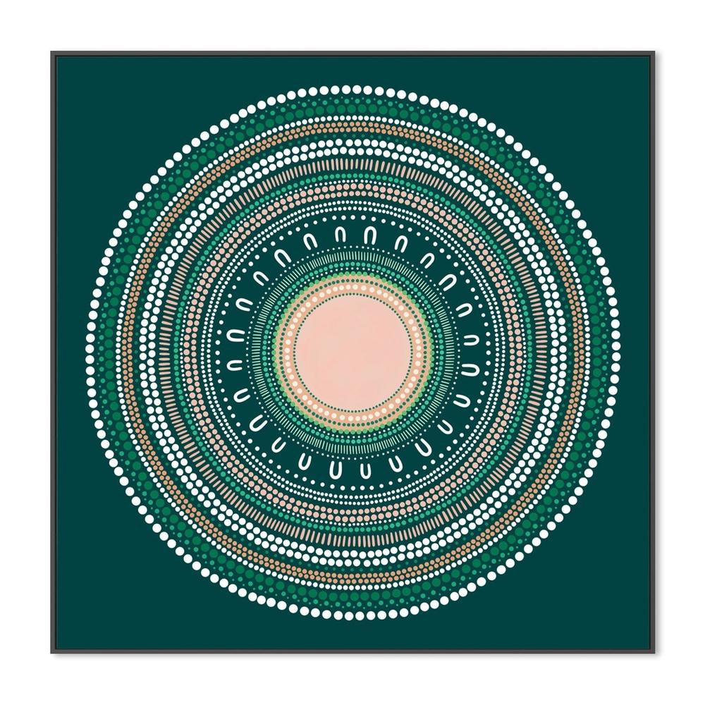 wall-art-print-canvas-poster-framed-Yarning Circle Gathering, Green, Style A-by-Sherri Cummins-Gioia Wall Art