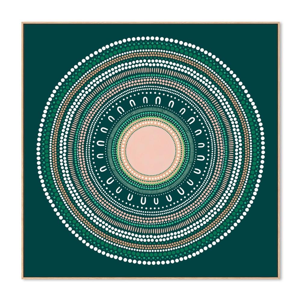 wall-art-print-canvas-poster-framed-Yarning Circle Gathering, Green, Style A-by-Sherri Cummins-Gioia Wall Art