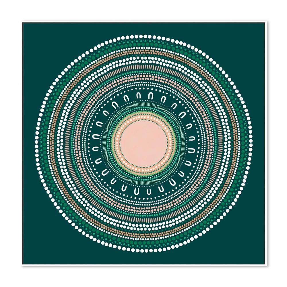 wall-art-print-canvas-poster-framed-Yarning Circle Gathering, Green, Style A-by-Sherri Cummins-Gioia Wall Art