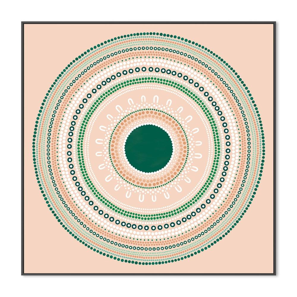 wall-art-print-canvas-poster-framed-Yarning Circle Gathering, Green, Style B-by-Sherri Cummins-Gioia Wall Art