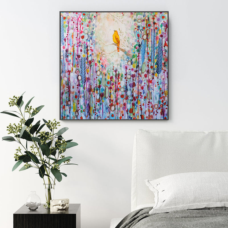 wall-art-print-canvas-poster-framed-Yellow Bird, Style A , By Sylvie Demers-GIOIA-WALL-ART