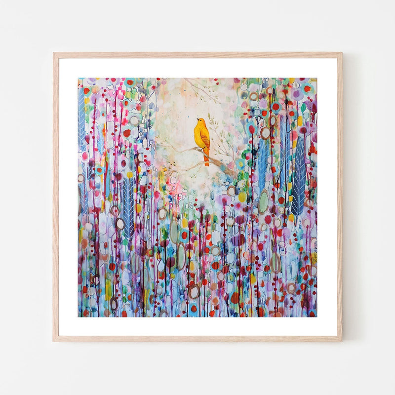 wall-art-print-canvas-poster-framed-Yellow Bird, Style A , By Sylvie Demers-GIOIA-WALL-ART