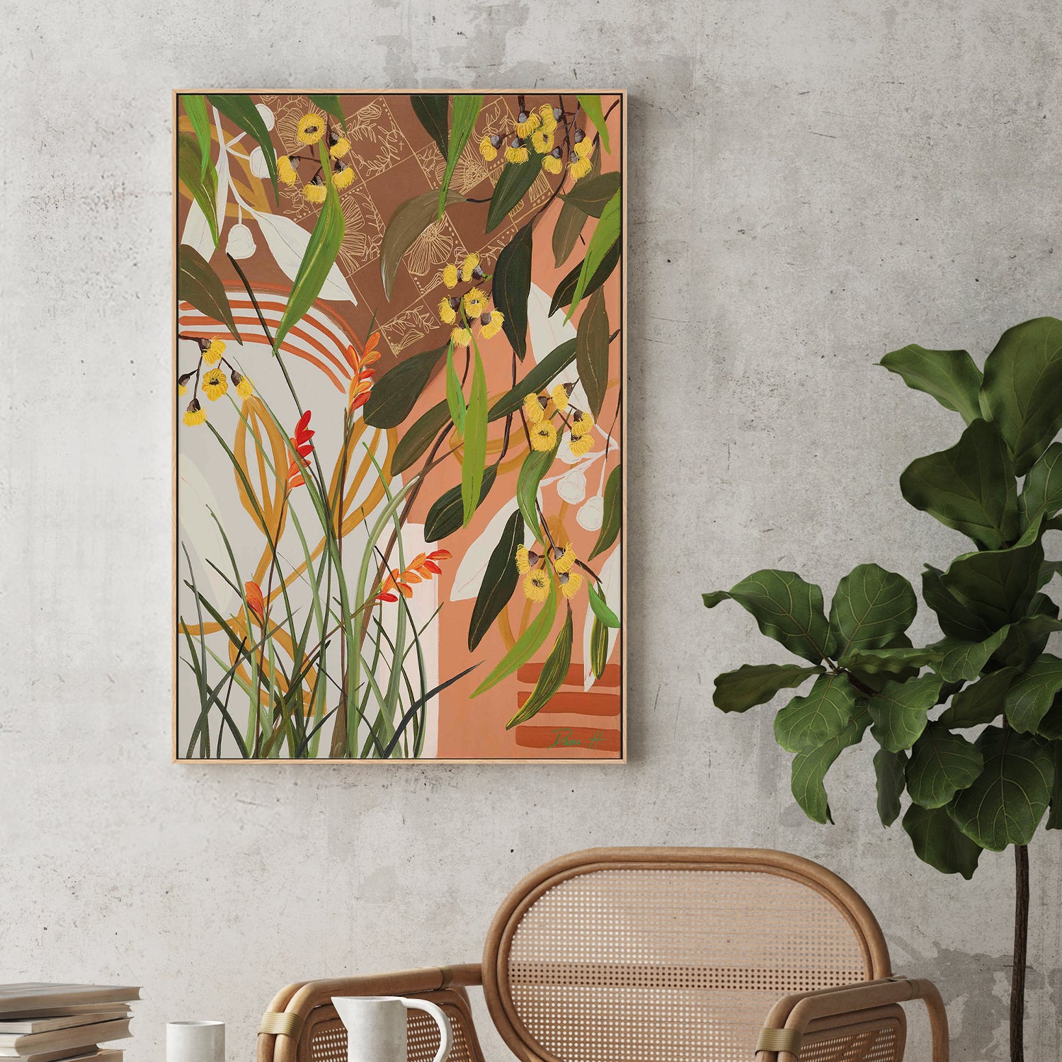 wall-art-print-canvas-poster-framed-Yellow Gums-2