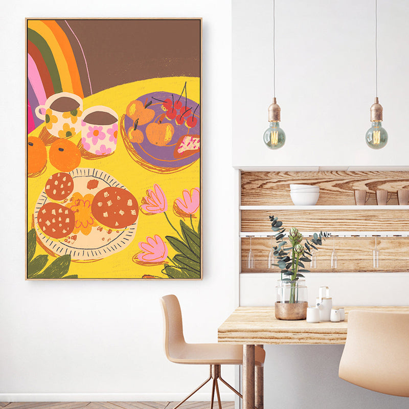 wall-art-print-canvas-poster-framed-Yellow Table , By Gigi Rosado-GIOIA-WALL-ART